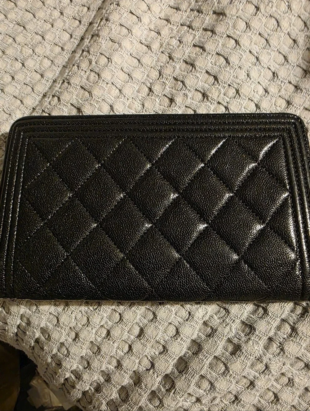CHANEL quilted caviar